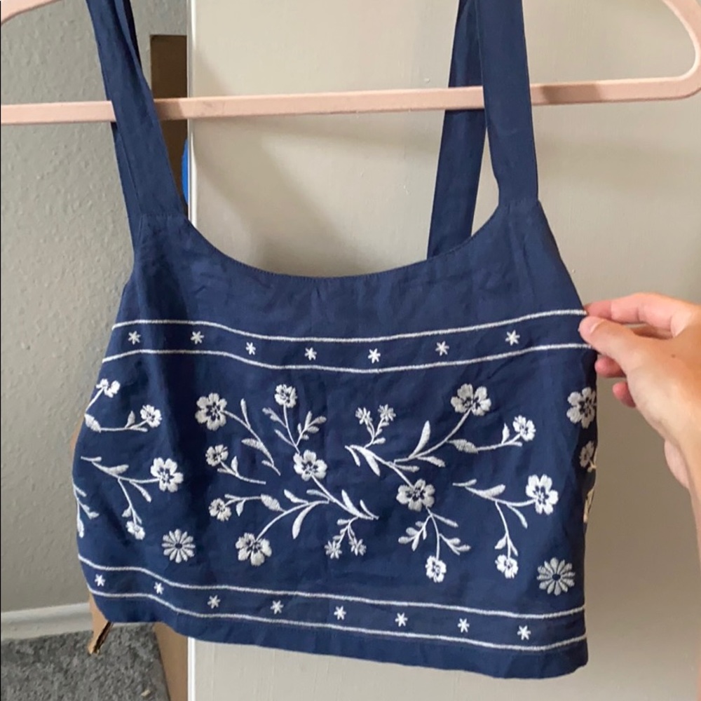 Blue Crop Top